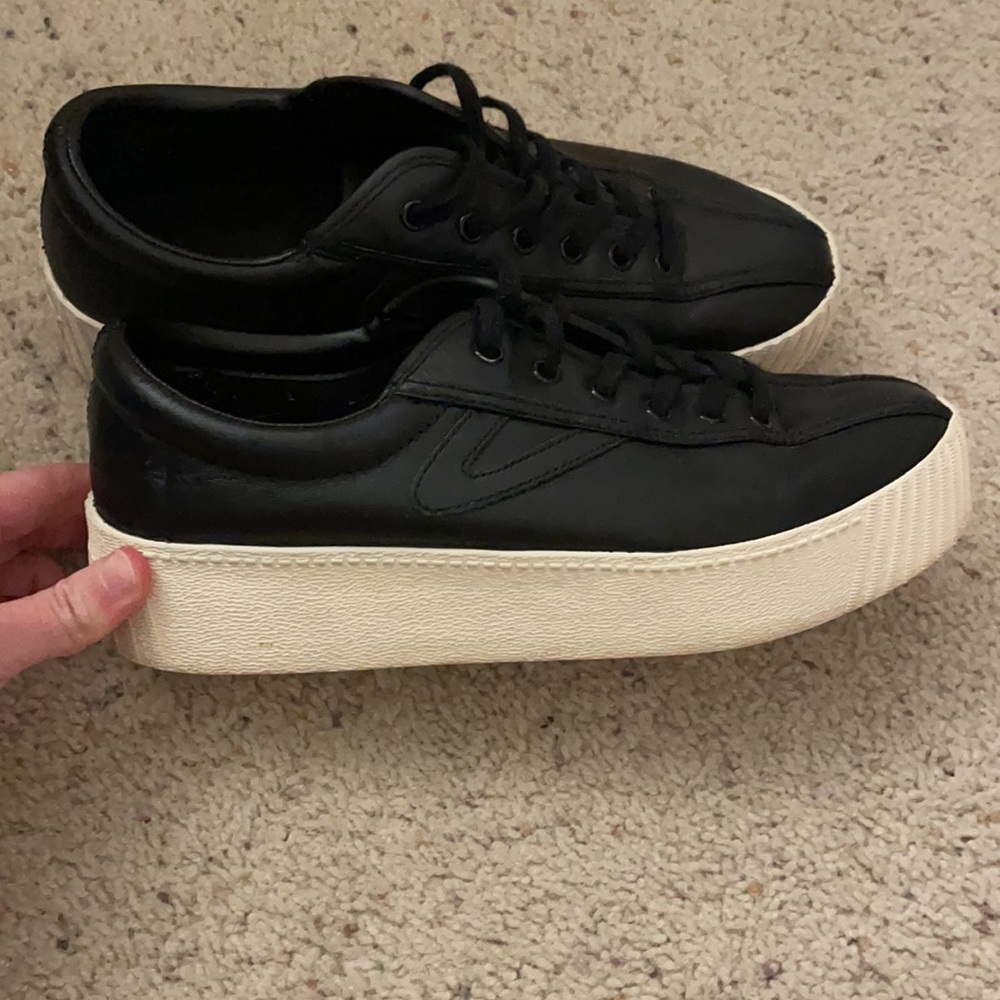 Tretorn Leather Platform Sneakers